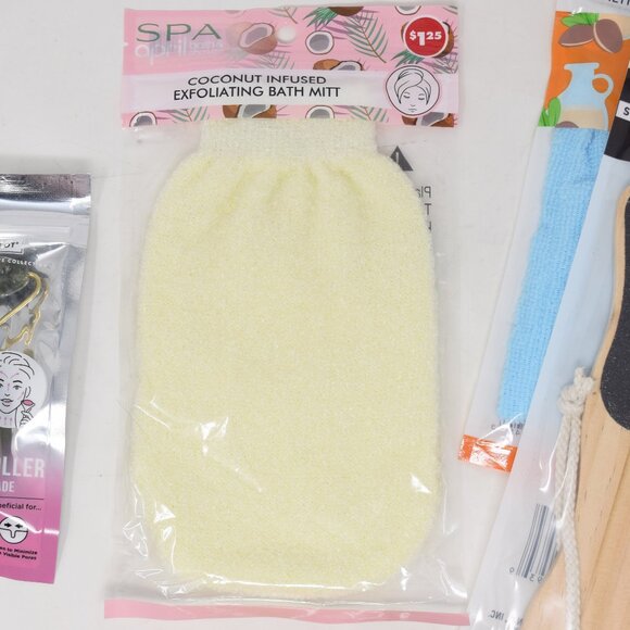 Home Spa Bath Mitt Hair Wrap Facial Roller Foot File New Gift Mom Bride Stocking - Picture 9 of 10